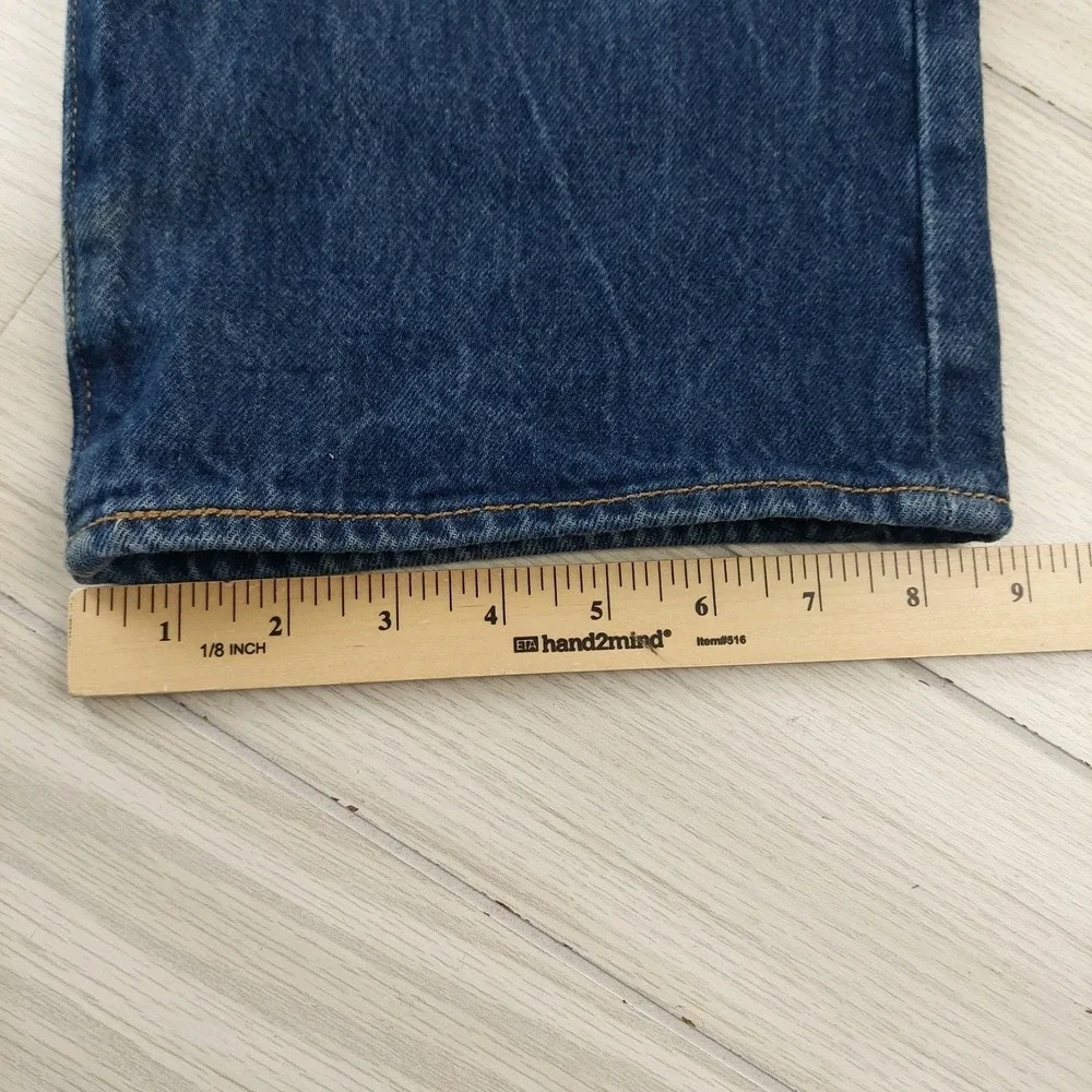 Levi's 501 Original Fit Jeans Mens 42x32 Blue Button Fly Straight Leg Denim